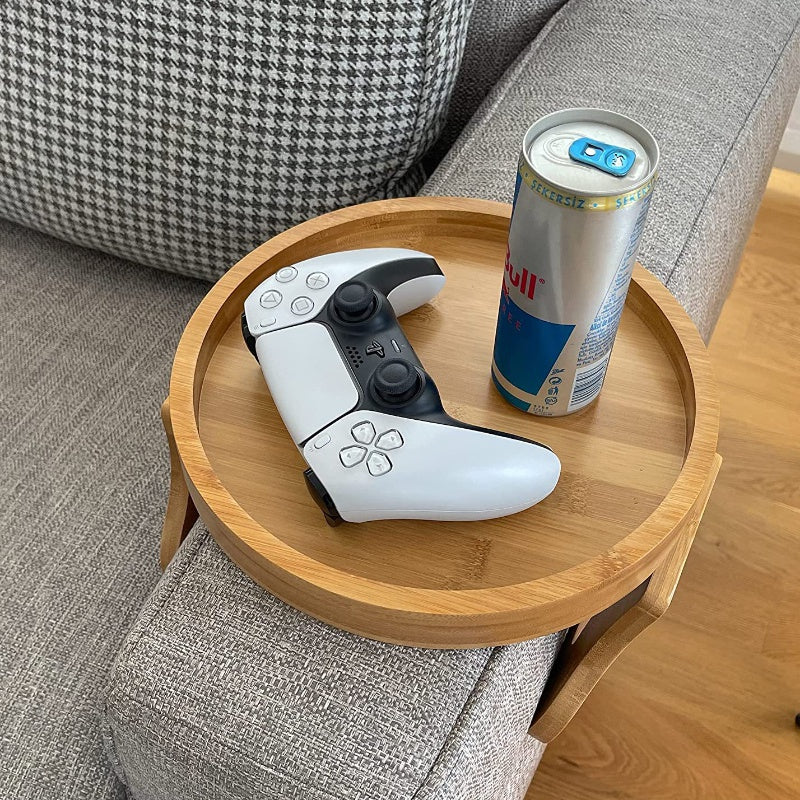 Wooden Sofa Arm Tray Table